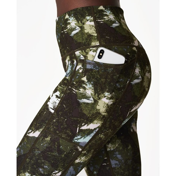 Sweaty Betty Leggings Small Green Floral Super Sculpt High Rise Workout - Picture 8 of 16